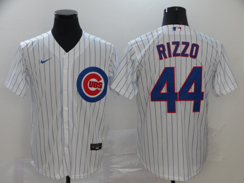 Men's Chicago Cubs Anthony Rizzo #44 White Baseball Jersey